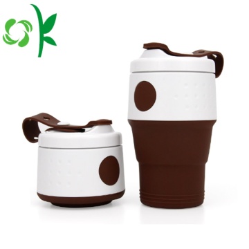 Silicone Drink Folding Portable Water Cup with Cover