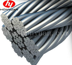 6X19W+Iwr Electro Galvanized Steel Wire Rope