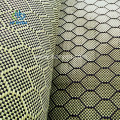 Carbon Fiber Hybrid Fabric Colored hexagon honeycomb weave carbon fiber fabric Supplier