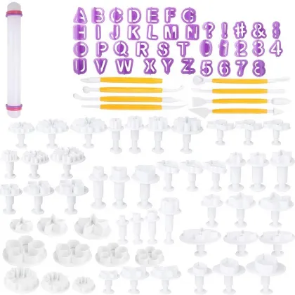 Plum Five Petal Plastic Spring Compression Mold for Fondant Cake and Baking