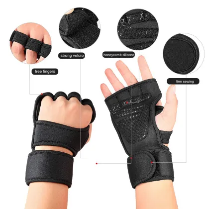 Non-Slip Weightlifting Gloves: Enhance Your Strength Training and Fitness Routine with Neoprene Grip Pads