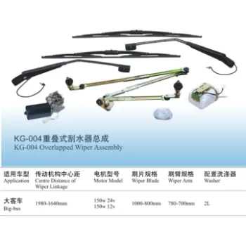Opposed Windshield Wiper Assembly for Bus