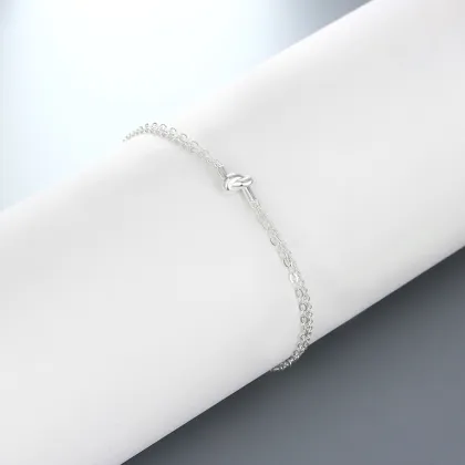 Wholesale 925 silver interest knot bracelet jewelry