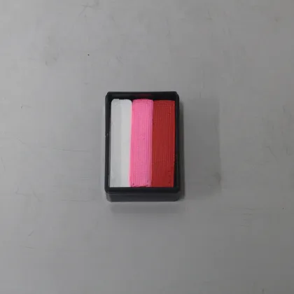 Stroke split cake rainbow flag face paint