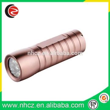 rose gold 9 LED Aluminum Flashlight
