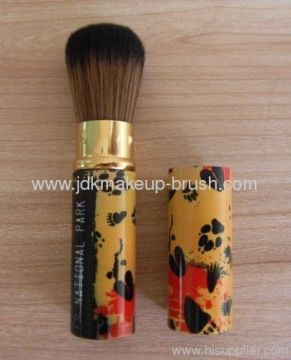 Duo Color Synthetic Hair Cosmetic Retractable Brush 