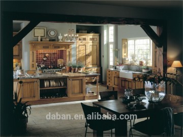 America Popular Wood grain Kitchen Cabinet with good price and quality