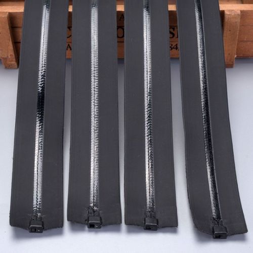 Elegant black separating zipper for garment