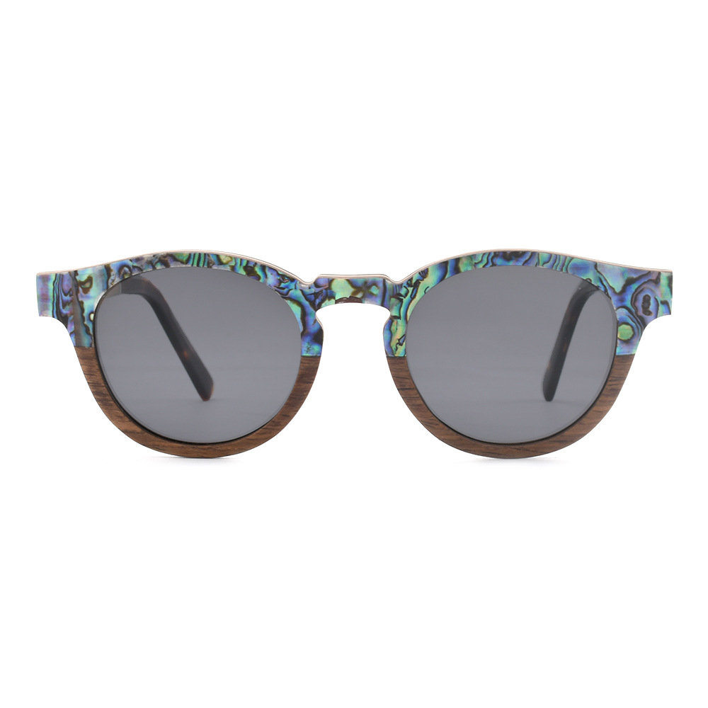 Handmade Shell Wooden Sunglasses