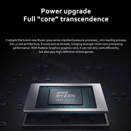 2021 Xiaomi Mi Notebook Pro 15 - AMD R7 5800H, 16GB RAM, 512GB SSD, 15.6 Inch Laptop