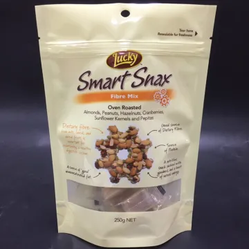 Plastic Stand Up Nuts Bag With Clear Windows