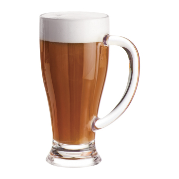 Tazza di birra in plastica da 500 ml con impugnatura