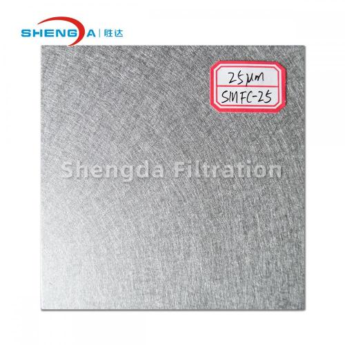 Elemento de filtro de fieltro de fibra de metal sinterizado