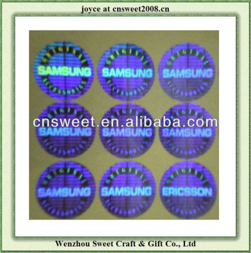 Low cost 3D Hologram Sticker Custom Mini Logo brand