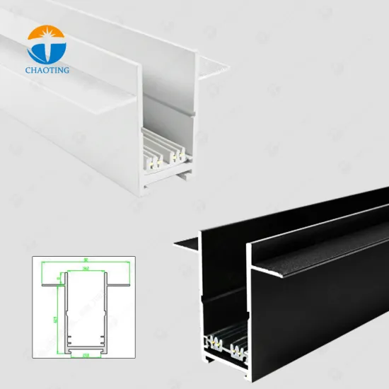 Recessed Hidden Ceiling Linear Pendant Spot Lights - Safety Voltage AC90-265V 4 Wires Commercial Rail LED Magnetic Lighting System