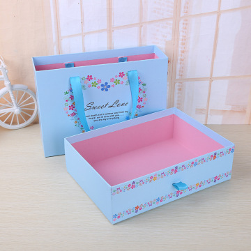 Blue & Pink Drawer Kids Clothes Packaging Boxes