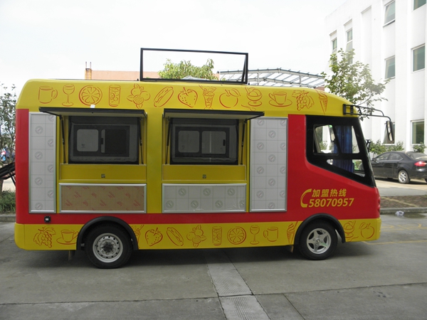 China, Fastfood, Snack, Beverage. Coffee, Mobile, Truck, Electric Vending Car