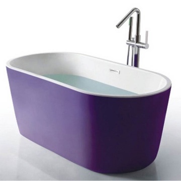 Free Standing Acrylic Tub Popular Fiber glass love shaped bathtub hot tub