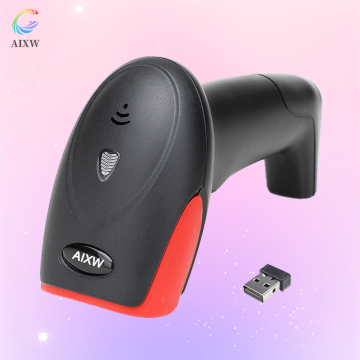AIXW Brand 2.4G 1D Wireless Barcode Scanner with Long Scan Distance - Low Price for Supermarket