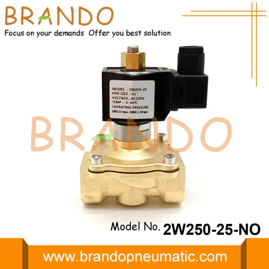 1'' Brass Water Solenoid Valve 2-Way Normally Open