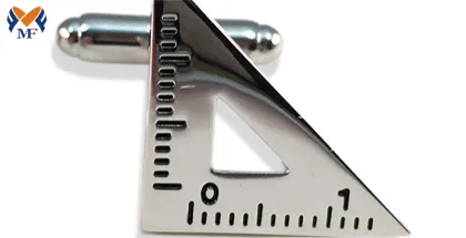 Stainless steel personalised measuring scale cuff links