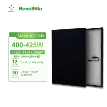 Renesola EU Stock Solar Panels: High-Power Bifacial All-Black PV Modules in 400W to 425W