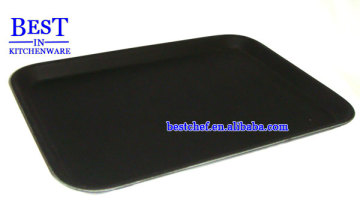 Heavy duty non-slip service tray, rectangular