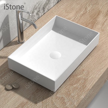 Solid Surface Stone Resin Rectangle Basin WD38537