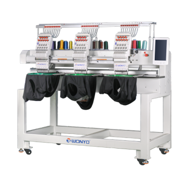 New 3-Headed Computer-Controlled Embroidery Machine for Hats, T-shirts, and Flat Embroidery