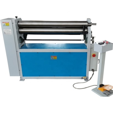 Kleine asymmetrische 3 roller elektrische slip plaat metalen rollende machine