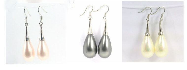 High Quality White Pearl Dangle Earrings