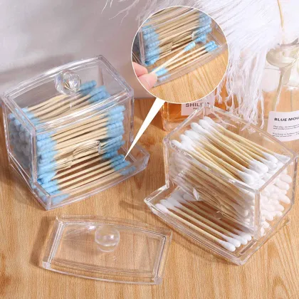 Bathroom Plastic Q Tips Cotton Buds Holder