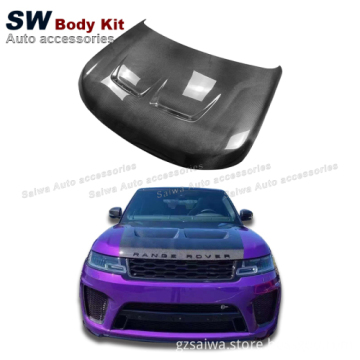 High Quality Carbon Fiber SVR Style Hood for Land Rover Range Rover Sport SVR Engine Upgrade