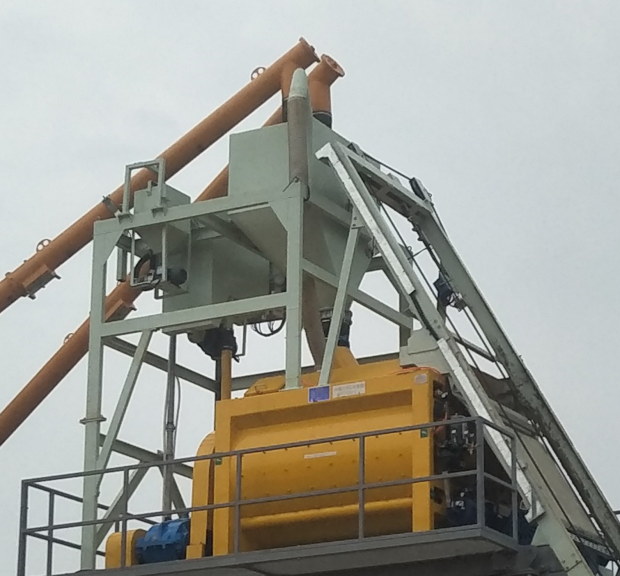 HZS75 self loading cement ready concrete mixing plant