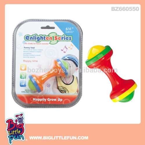 Baby rattle toys dumbbell shape