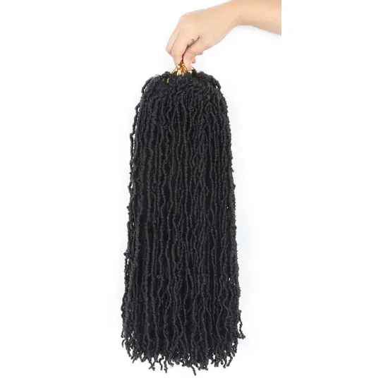 Micro Locs Crochet Hair 18Inch Sister Locks Hair Extensions Natural Curly Dreadlocks Hair Soft Faux Locs Crochet African Roots