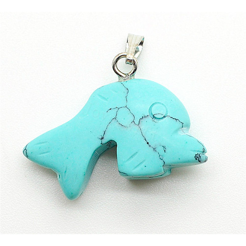 Dolphin Shape Turquoise pendant