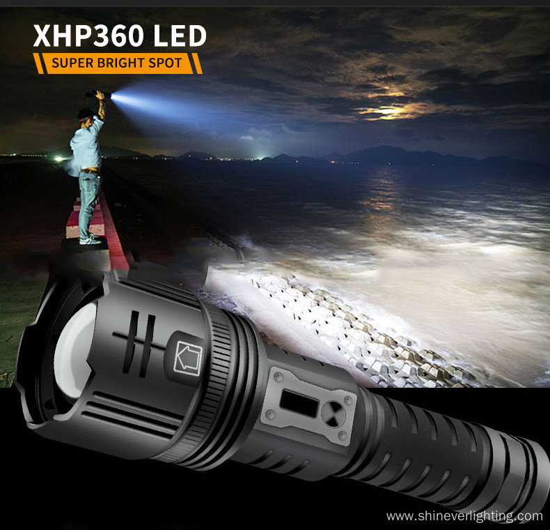 Led Rechargeable Zoomable Tactical Torch Flashlights