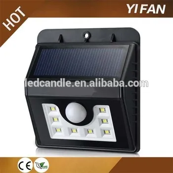8 LED Solar Power Motion Sensor Garden Security Lamp IP65 Waterproof Protection Level Solar Powered