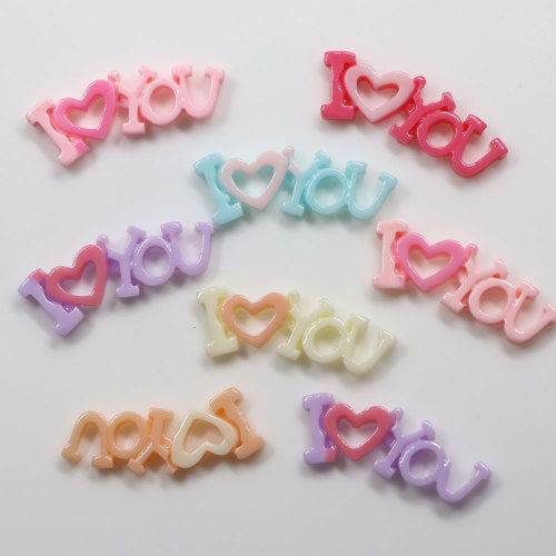 Resin Cute I Love You 12*32mm Colorful Letter Alphabet Label Brand Stickers 100pcs/Bag Cheap for Craft DIY Scrapbooking