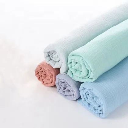 Organic Cotton and Bamboo Muslin Fabric from India