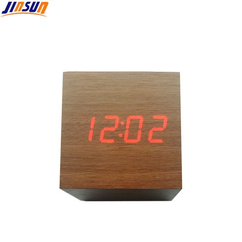 Billigste Square Wood Led Klocka