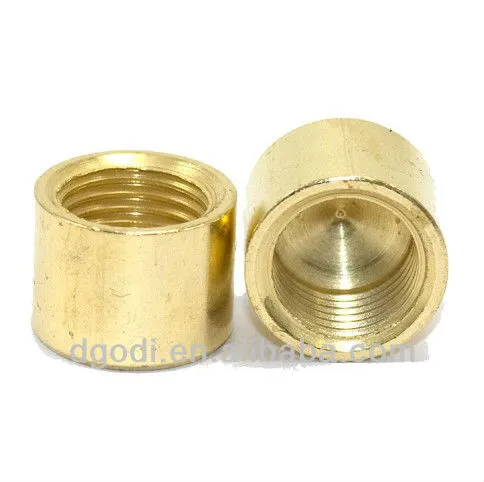 round brass male threaded screw end cap
