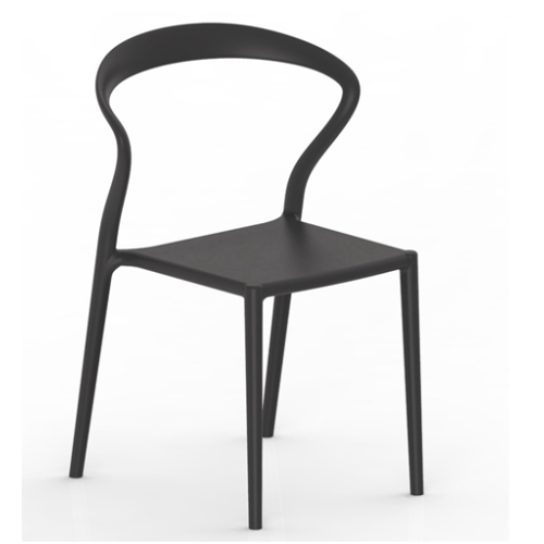 Chaises en plastique de loisirs empilables modernes