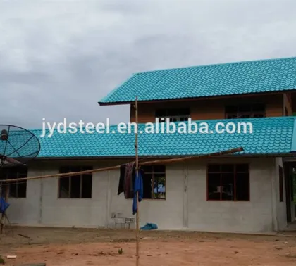 Popular Glazed colored steel roof tiles / corrugated color coated roof sheet