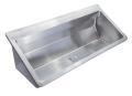 large deep stainless washing trough