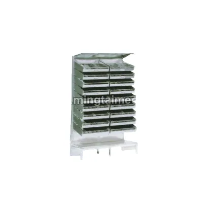 Steel spray double row western drug shelf