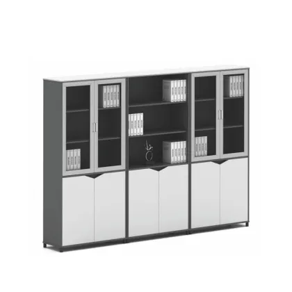 New Design Modern Aluminum Door With Drawer File Cabinet Storage Wall Cabinet Bookcase With Door