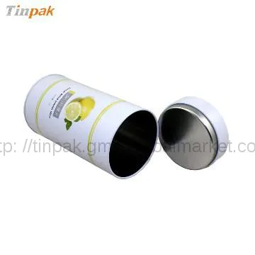 Round metal lemon slices tea box,tea tin cans