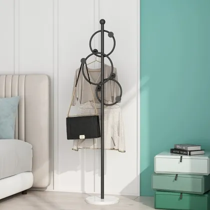 Modern Small Metal Floor Coat Rack Stand